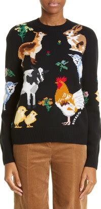 burberry sweater animals shapes|Duck Wool Sweater in Black .